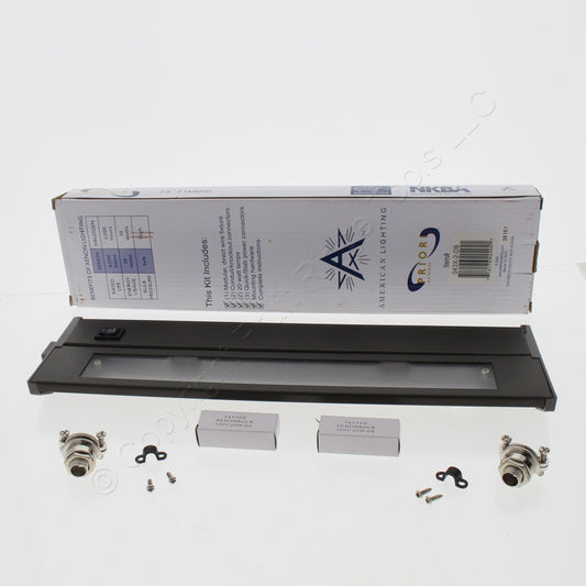 American Lighting PRIORI XENON 14" Black Under Cabinet Fixture 043X-2-DB