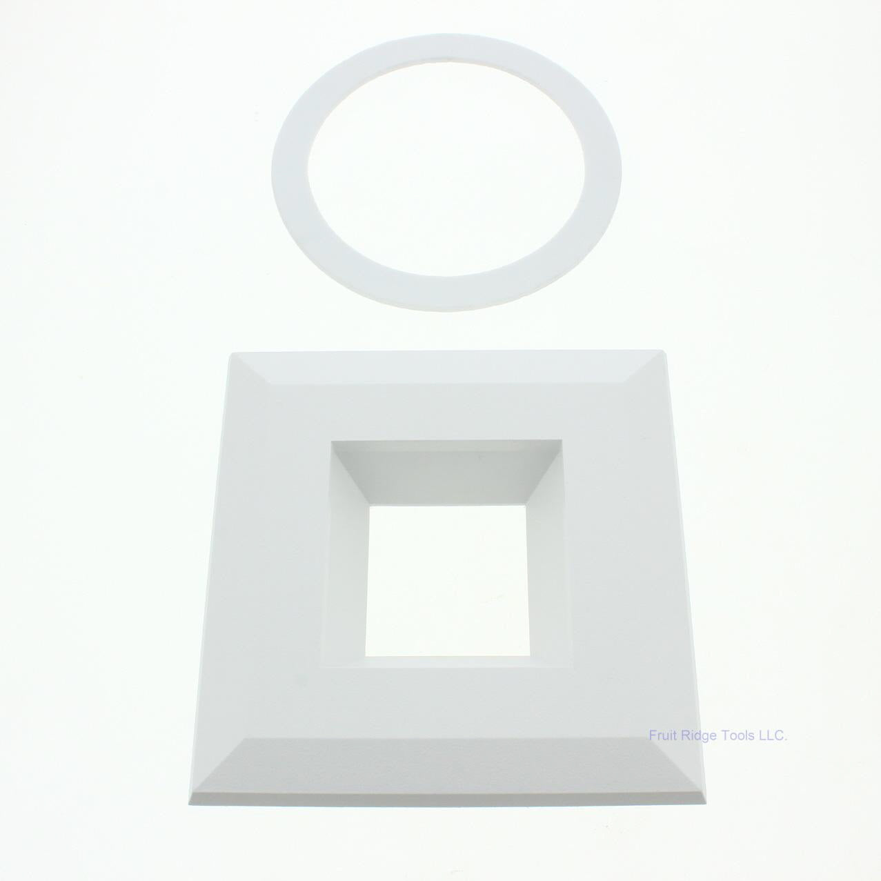 American Lighting White Aluminum Snap On 5.25" x 1" Square Trim Q4-WH Boxed