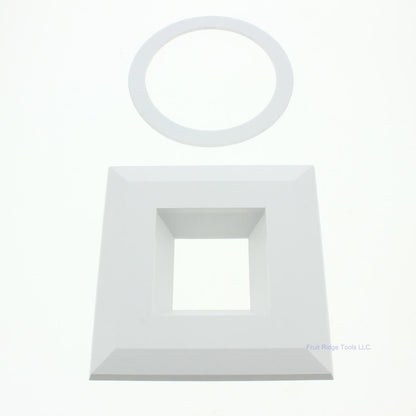 American Lighting White Aluminum Snap On 5.25" x 1" Square Trim Q4-WH Boxed