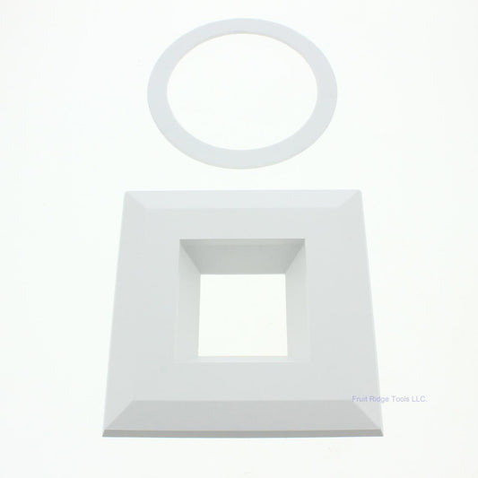 American Lighting White Aluminum Snap On 5.25" x 1" Square Trim Q4-WH Boxed