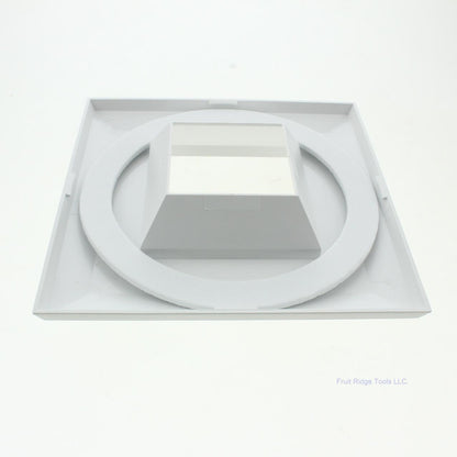 American Lighting White Aluminum Snap On 5.25" x 1" Square Trim Q4-WH Boxed