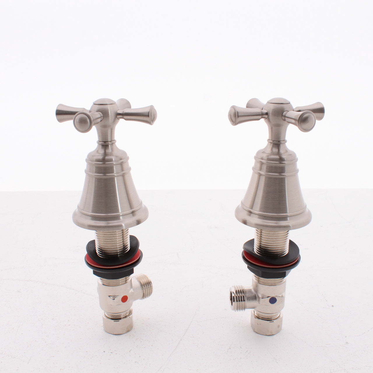 American Standard Randall Low Spout Cross Handle Spread Set Brushed Nickel