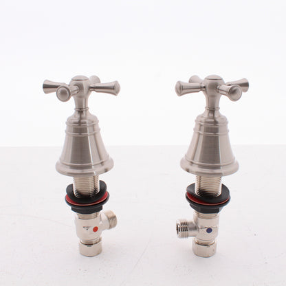 American Standard Randall Low Spout Cross Handle Spread Set Brushed Nickel