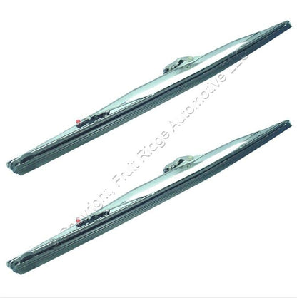 2 Vintage ANCO 21-19 Red Dot Stainless Steel 19" Windshield Wiper Blades Bayonet