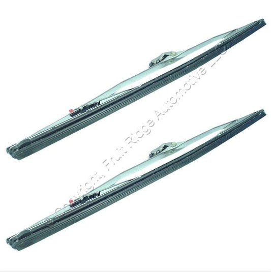 2 Vintage ANCO 21-19 Red Dot Stainless Steel 19" Windshield Wiper Blades Bayonet