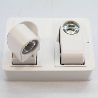 AstraLite LG-LED-REM-2H-W-6 White L.E.D. Remote Dual Heads Emergency Lights