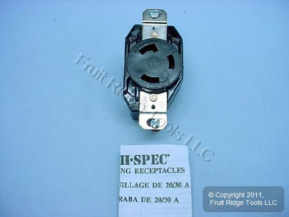 Hubbell Bryant L5-30 Locking Receptacle L5-30R Turn Lock Outlet 30A 125V 70530FR
