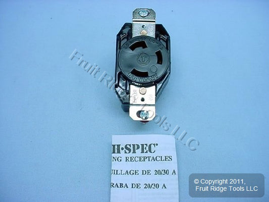 Hubbell Bryant L5-30 Locking Receptacle L5-30R Turn Lock Outlet 30A 125V 70530FR