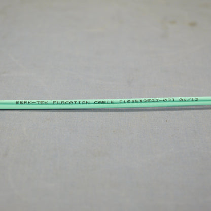 3306-ft Berk-Tek 2.0mm Aqua Duplex Fiber Furcation Tubing Cable for up to 900�m