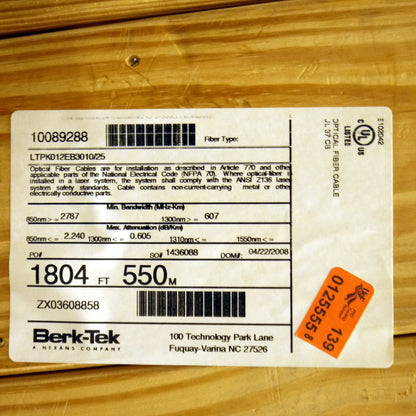 1044ft AFL 144-Fiber Armored MM Sub-Unitized Premise MicroCore Fiber Optic Cable