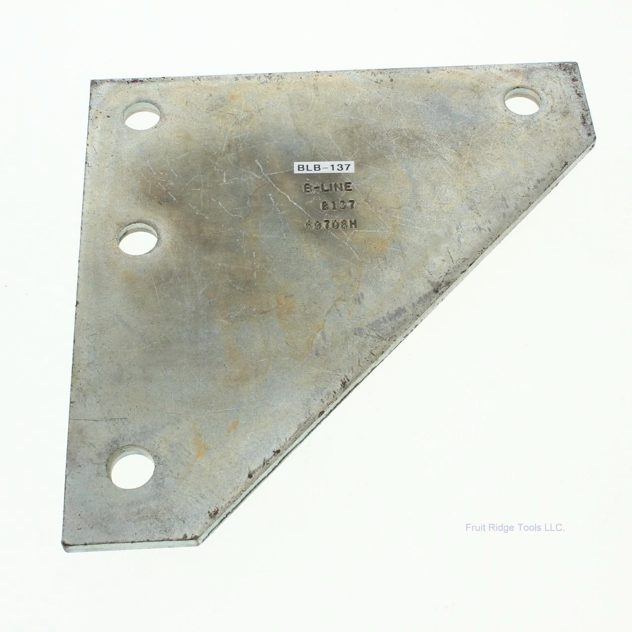 B-Line Zinc-Plated Steel 4-Hole 9/16" Channel Corner Gusset Flat Plate LTD B-137