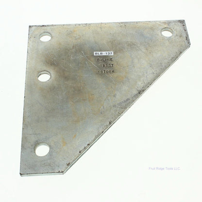 B-Line Zinc-Plated Steel 4-Hole 9/16" Channel Corner Gusset Flat Plate LTD B-137