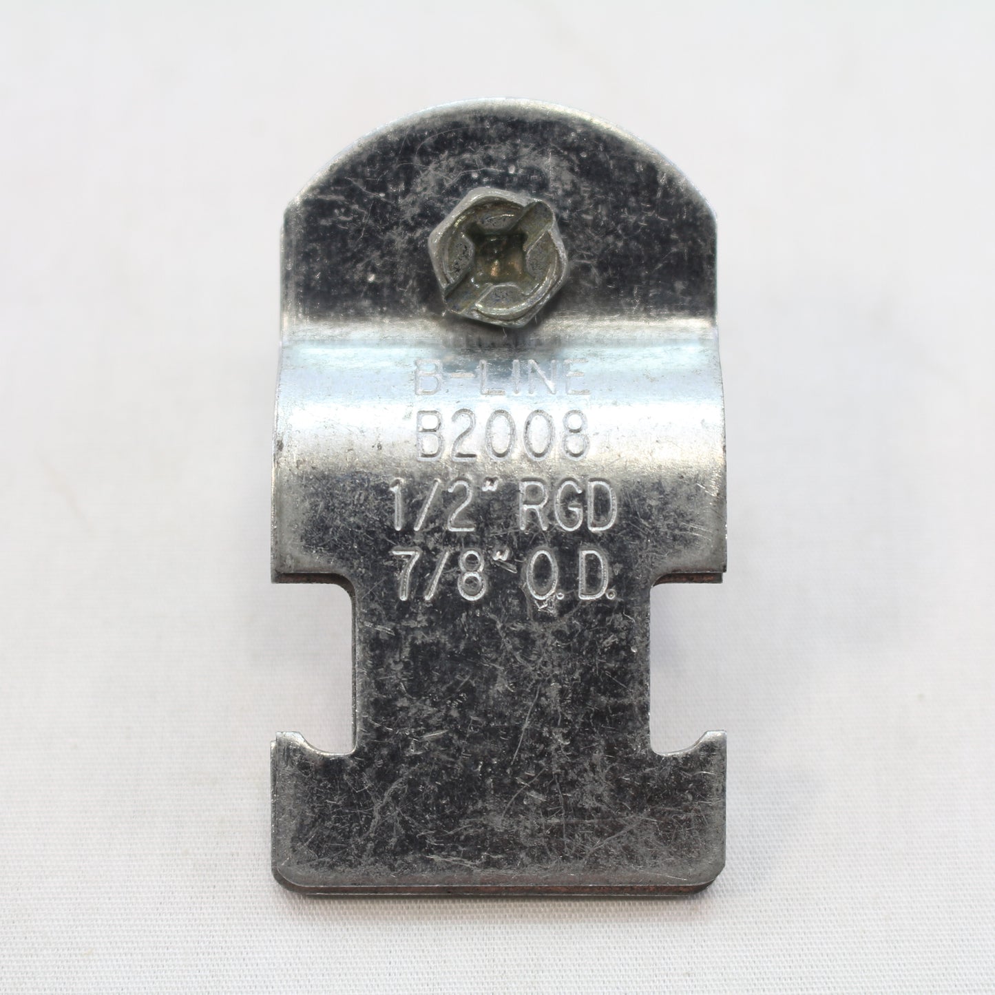 B-Line Zinc-Plated Carbon Steel Finish 1/2" Rigid Strut Strap Pipe Clamp B2008