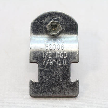 B-Line Zinc-Plated Carbon Steel Finish 1/2" Rigid Strut Strap Pipe Clamp B2008
