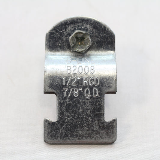 B-Line Zinc-Plated Carbon Steel Finish 1/2" Rigid Strut Strap Pipe Clamp B2008