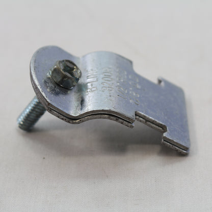 B-Line Zinc-Plated Carbon Steel Finish 1/2" Rigid Strut Strap Pipe Clamp B2008