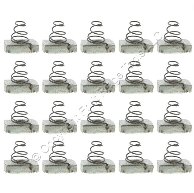 20 B-Line 3/8" Channel Nut w/Springa 1/2 x 13 tpi For B42/B52/B54/B56 Strut N525