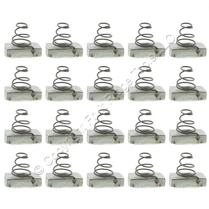 20 B-Line 3/8" Channel Nut w/Springa 1/2 x 13 tpi For B42/B52/B54/B56 Strut N525