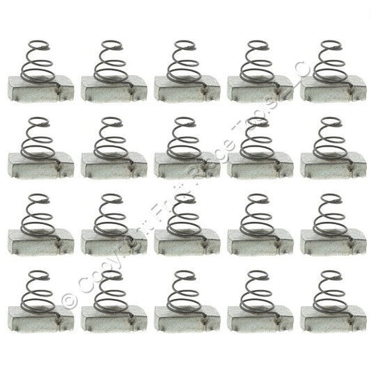 20 B-Line 3/8" Channel Nut w/Springa 1/2 x 13 tpi For B42/B52/B54/B56 Strut N525