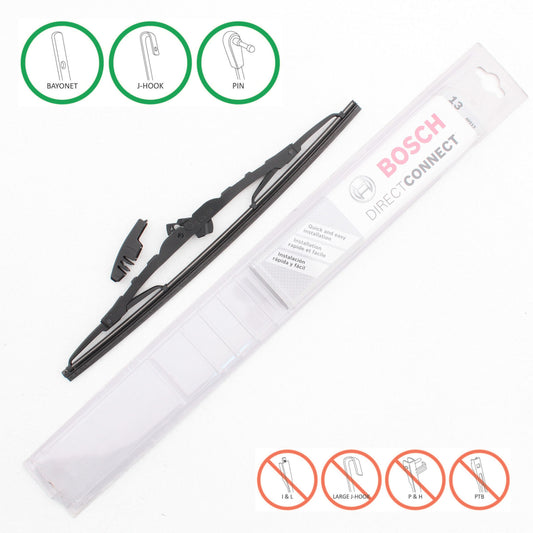 Bosch Automotive 40513 Direct Connect Windshield Wiper Blade 13" Conventional
