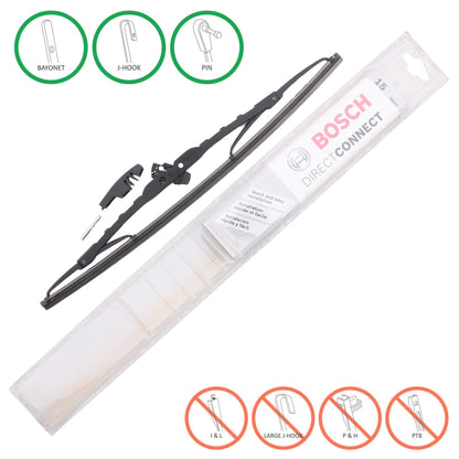 Bosch Automotive 40515 Direct Connect Windshield Wiper Blade 15" Conventional