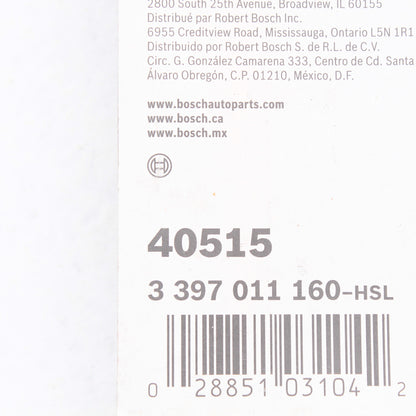 2 Bosch Automotive 40515 Direct Connect Windshield Wiper Blades 15" Conventional