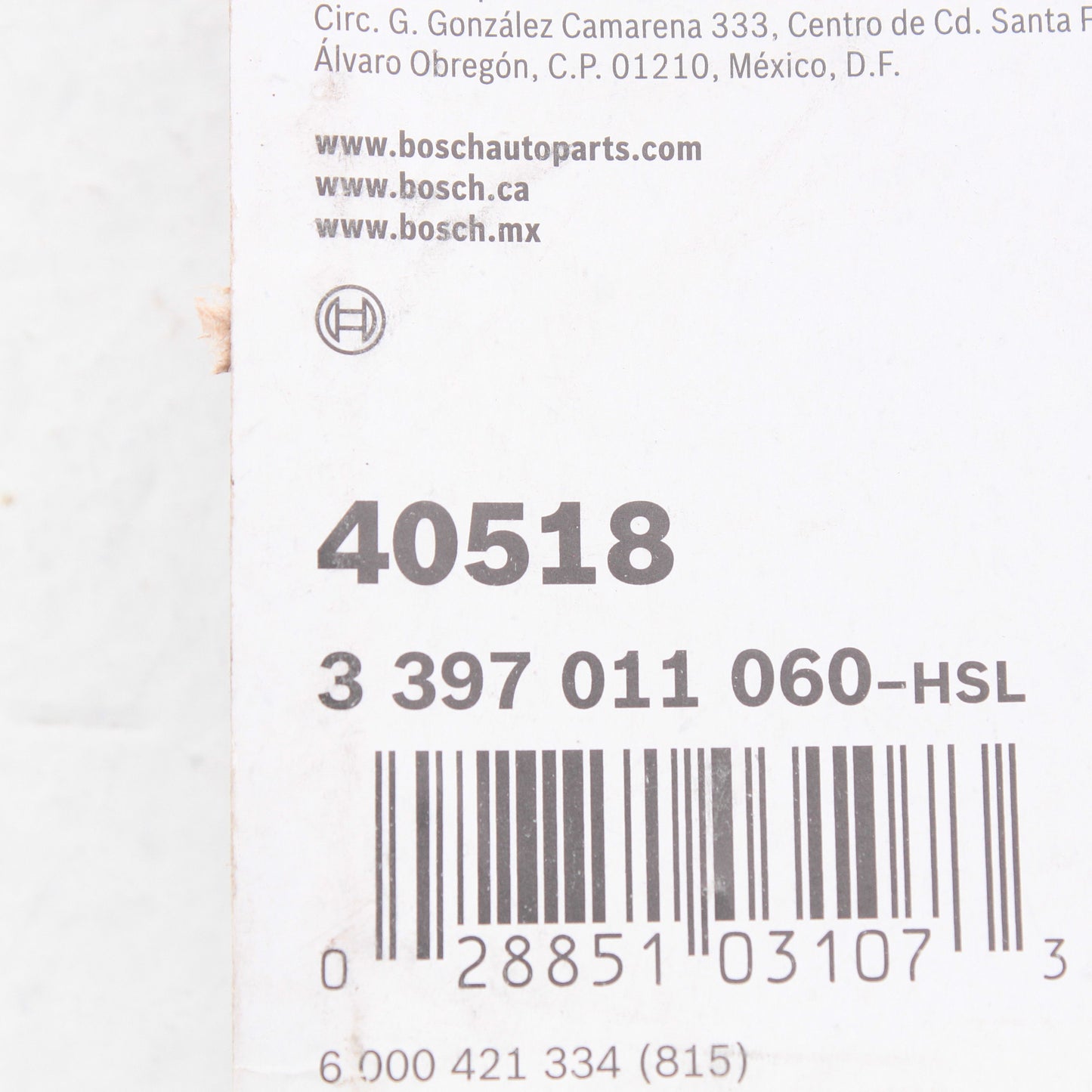 Bosch Automotive 40518 Direct Connect Windshield Wiper Blade 18" Conventional