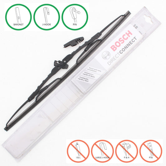 Bosch Automotive 40518 Direct Connect Windshield Wiper Blade 18" Conventional