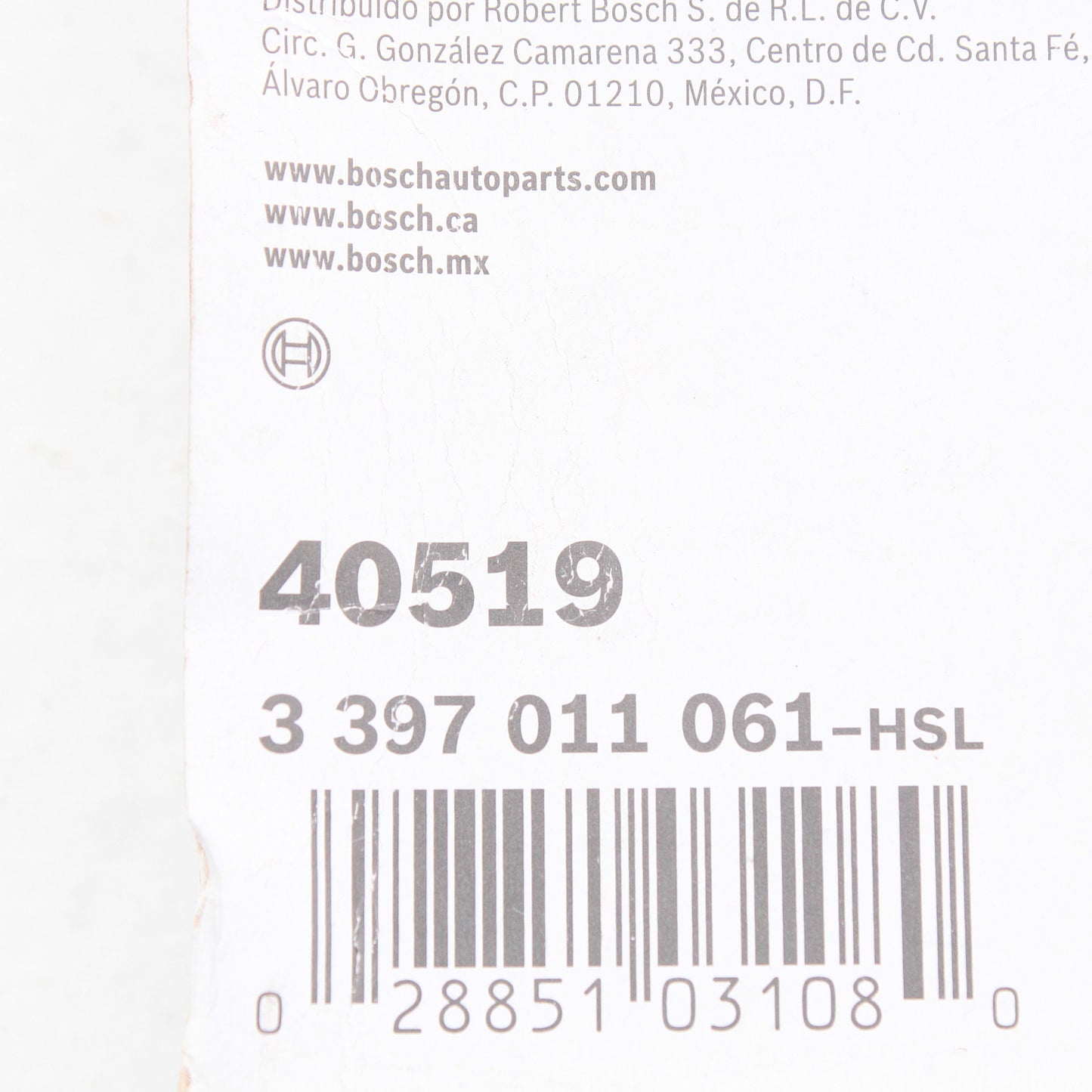 Bosch Automotive 40519 Direct Connect Windshield Wiper Blade 19" Conventional