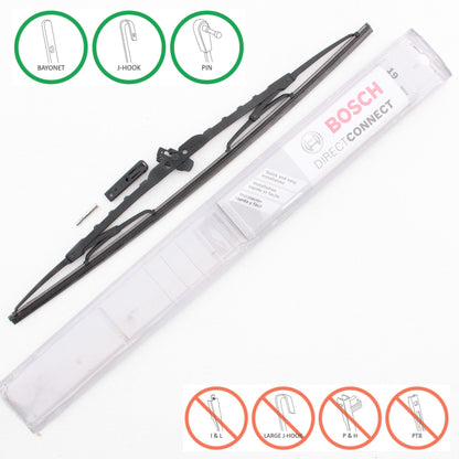 Bosch Automotive 40519 Direct Connect Windshield Wiper Blade 19" Conventional