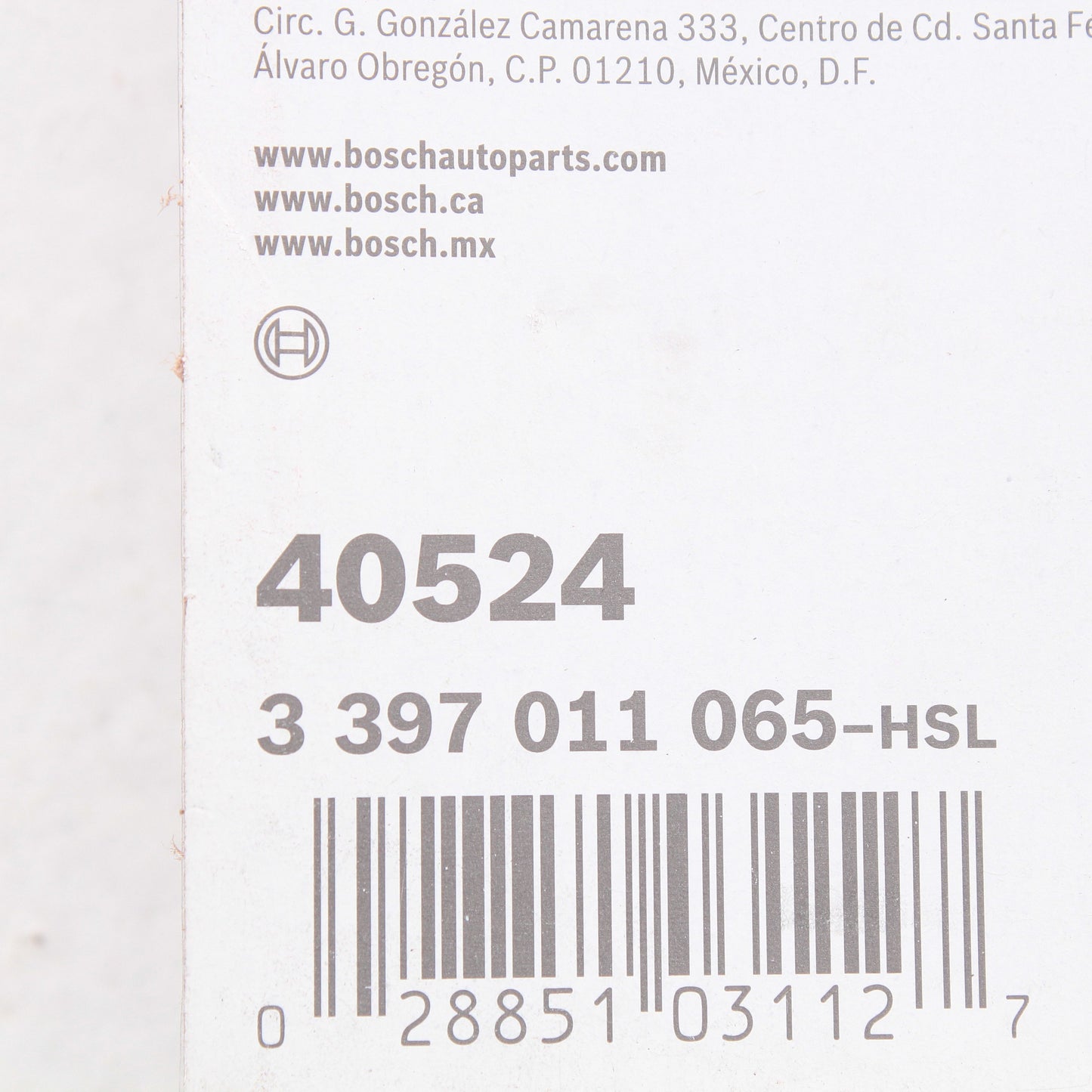 Bosch Automotive 40524 Direct Connect Windshield Wiper Blade 24" Conventional