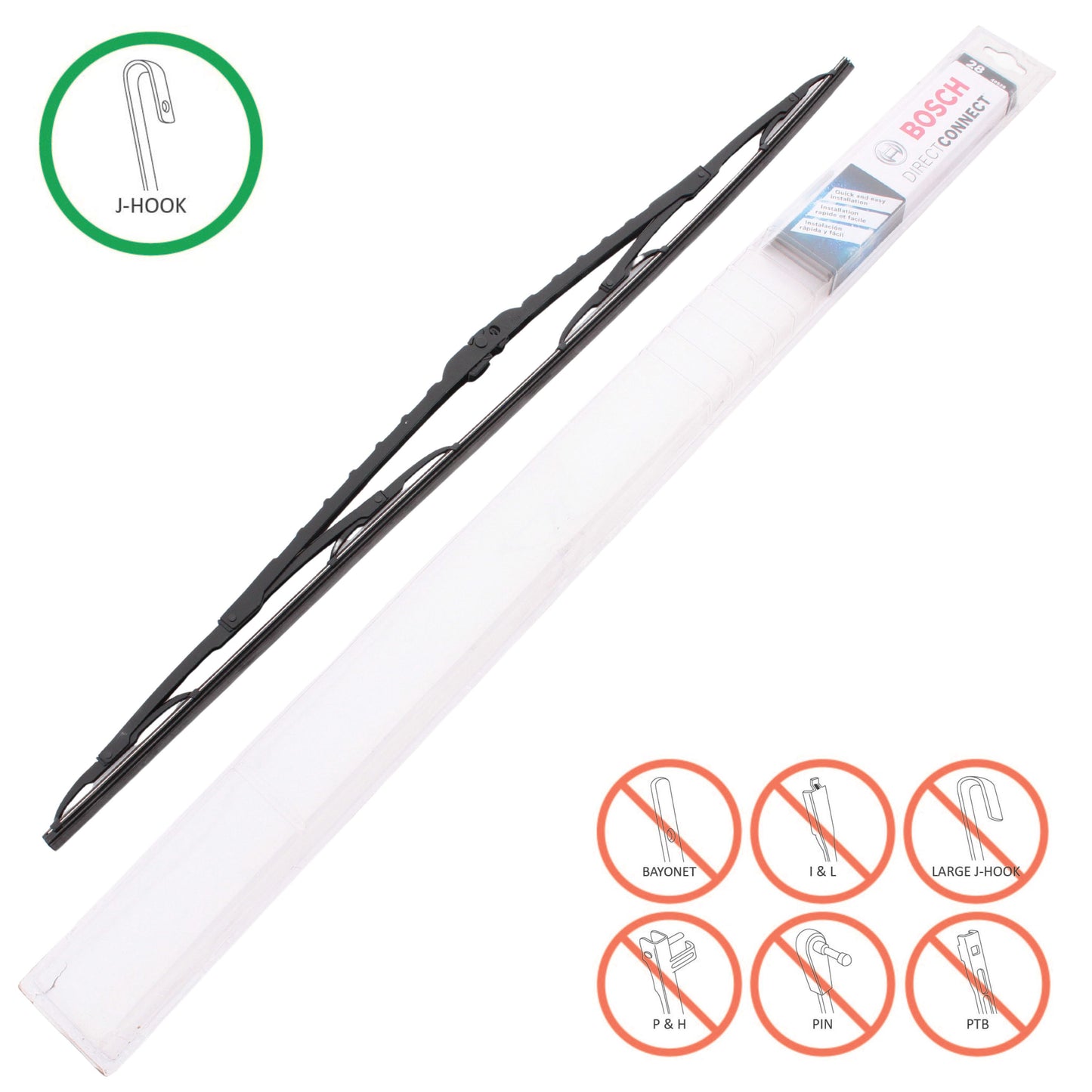 Bosch Automotive 40528 Direct Connect Windshield Wiper Blade 28" Conventional