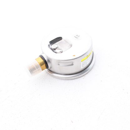 Pressure Gauge- Chrome Case, 1/4" Lower Liquid Filled, 0-100 PSI