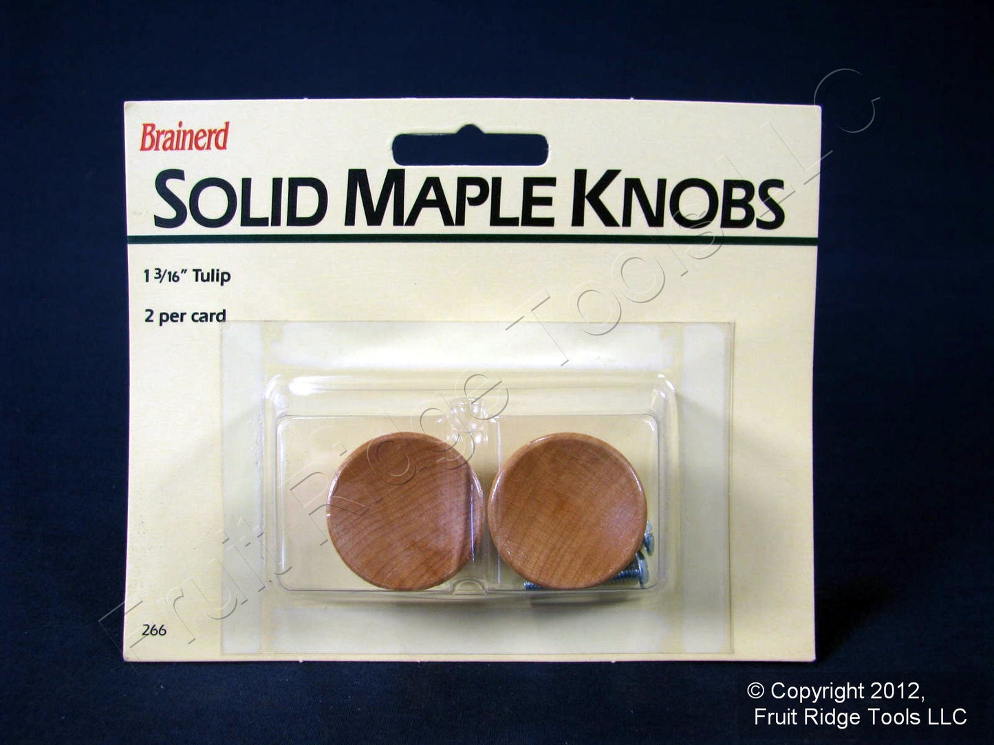 2 Brainerd 1-3/16" Tulip Unfinished Solid Maple Cabinet Drawer Handle Wood Knobs