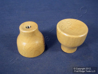 2 Brainerd 1-3/16" Tulip Unfinished Solid Maple Cabinet Drawer Handle Wood Knobs