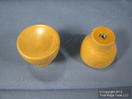 2 Brainerd 1-9/16" Tulip Unfinished Solid Maple Cabinet Drawer Handle Wood Knobs