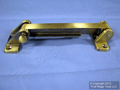 Brainerd Vintage Antique Brass Security Bar Keyless Door Safety Lock 577XC