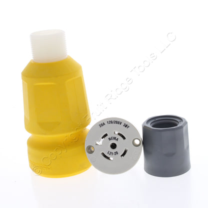 Bryant Watertight Turn Locking Connector Nema L21-20R 20A 3�Y 120/208V 27W81