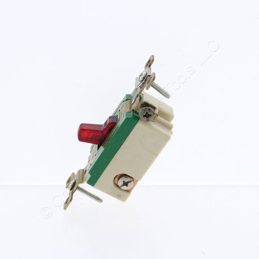 Bryant Red PILOT Light Industrial Toggle Wall AC Switch 30A 120V 3001PLR120