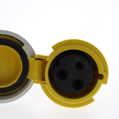 Bryant Watertight Pin & Sleeve Connector Female Plug 32A 100-130V 2P3W 332C4W