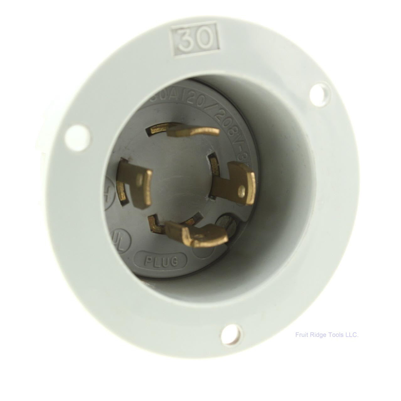 Bryant Non-Nema Locking Flanged Inlet 30A 120/208V 3�Y Non-Grounding 4P4W 3434N
