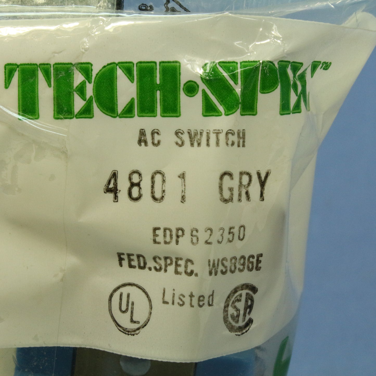 Bryant Gray Industrial Toggle Single Pole Switch Control 15A 120/277V 4801-GRY