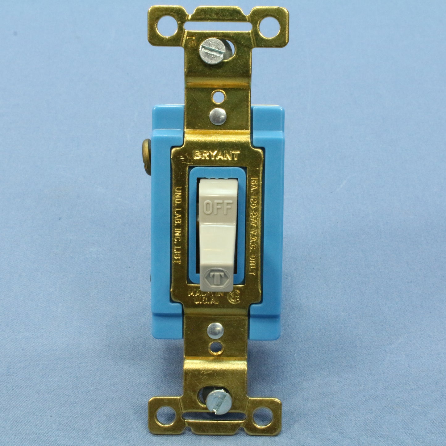 Bryant Gray Industrial Toggle Single Pole Switch Control 15A 120/277V 4801-GRY