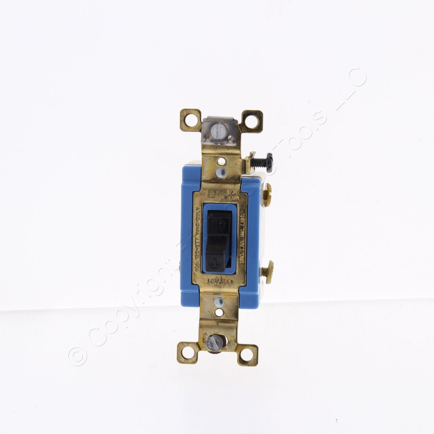 Bryant 4802-BLK Black Industrial Double Pole Toggle Light Switch 15A 120/277V