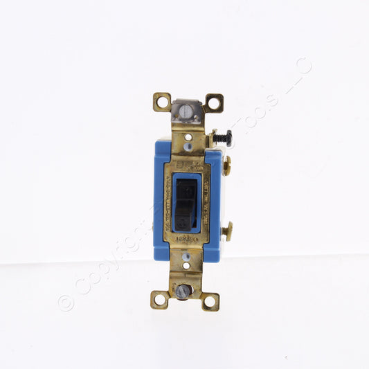 Bryant 4802-BLK Black Industrial Double Pole Toggle Light Switch 15A 120/277V
