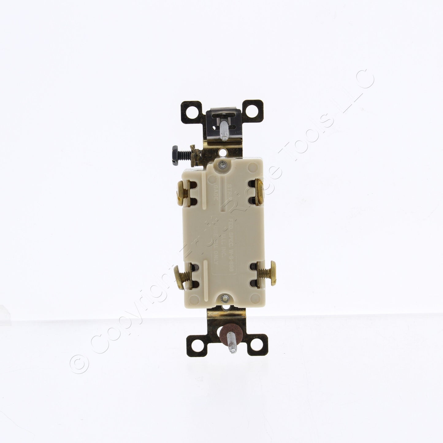 Bryant 4802-BLK Black Industrial Double Pole Toggle Light Switch 15A 120/277V