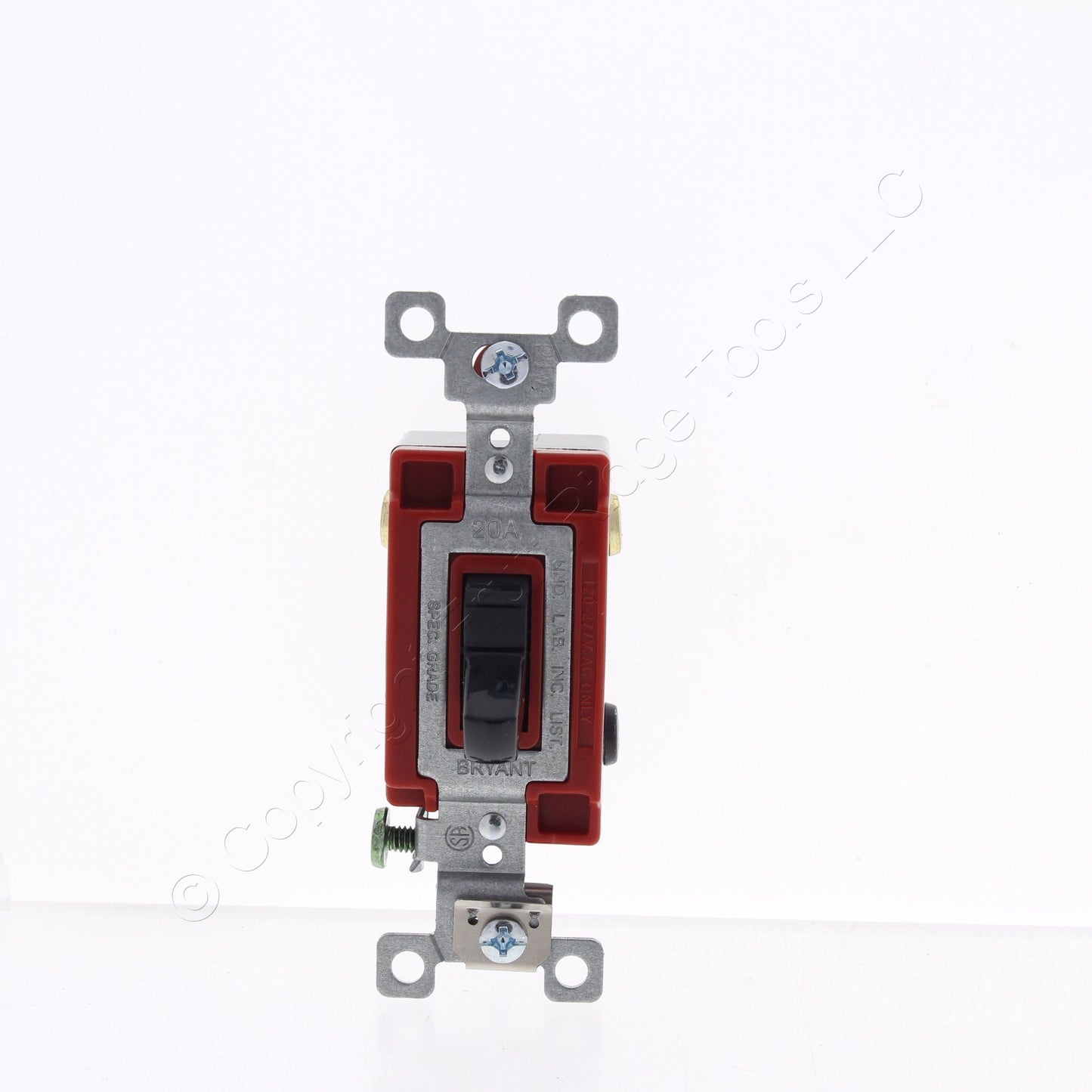 Bryant 4903BBLK Black Toggle Light Switch 3-Way Industrial Grade 20A 120/277V