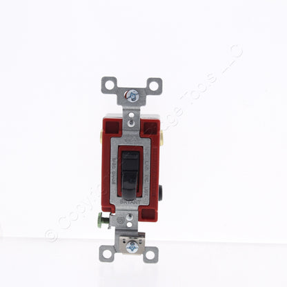 Bryant 4903BBLK Black Toggle Light Switch 3-Way Industrial Grade 20A 120/277V