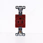 Bryant Red Industrial Single Receptacle Weather Resistant 15A 125V 5261RedWR