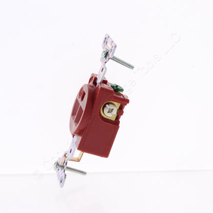 Bryant Red Industrial Single Receptacle Weather Resistant 15A 125V 5261RedWR
